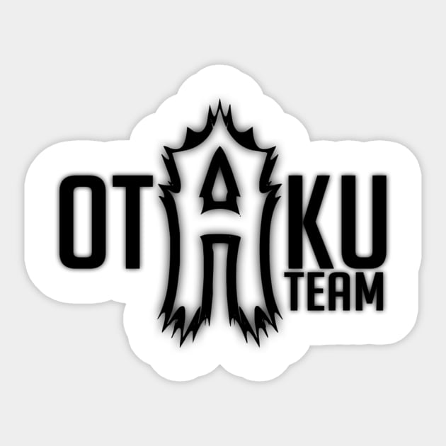 Otaku A Team Logo (Black) Sticker by OtakuATeam